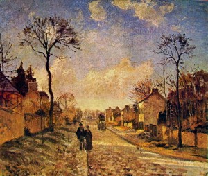 Pissarro: La strada di Louveciennes